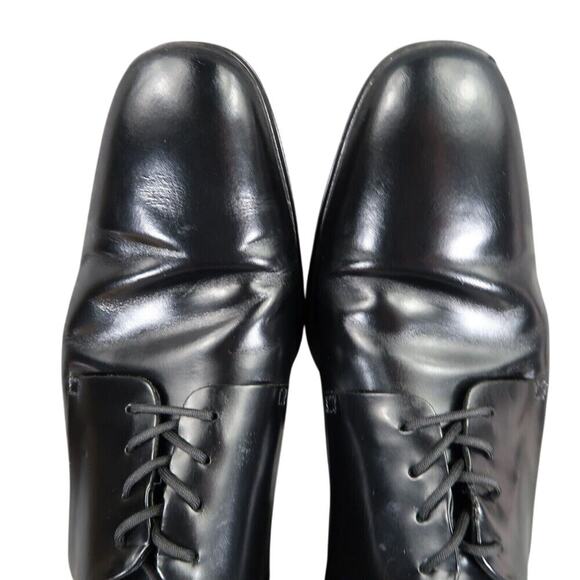 Gino Cherruti Shoes Mens 7.5 Oxford Dress Plain Toe Black Formal Classic Lace Up main image 4
